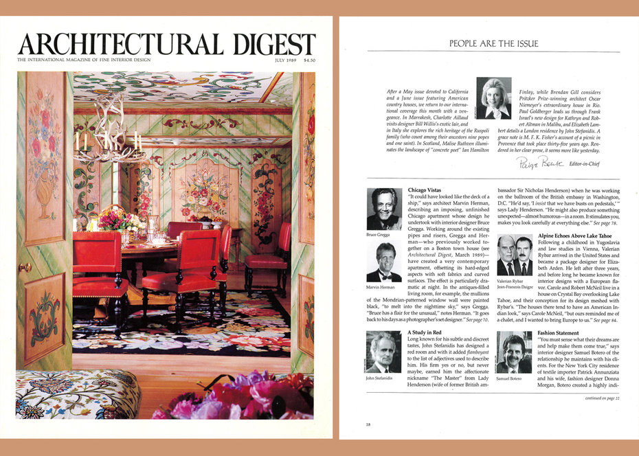 Architectural Digest, Cover, Intro