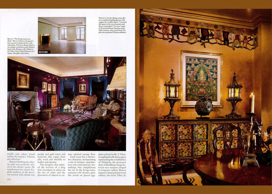 Architectural Digest, Manhattan Reorientation, Living Room, Dining ,Detail