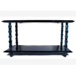 Chiku Console Table, Dark Blue, Angle